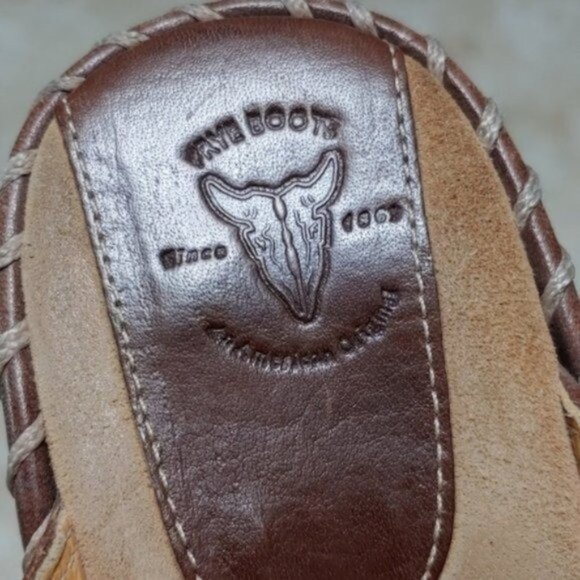 Frye Charlotte Brown Leather Ring Heeled Mules 8.5 - Picture 11 of 13